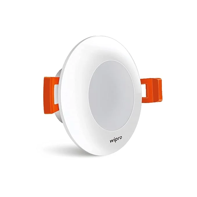Wipro Polycarbonate Garnet 3W Led Mini Downlight for Home & Cabinet| Blue|Compact Design with 120° Beam Angle|Recessed Down Light for False Ceiling|Cutout-2.3 Inch|Pack of 4