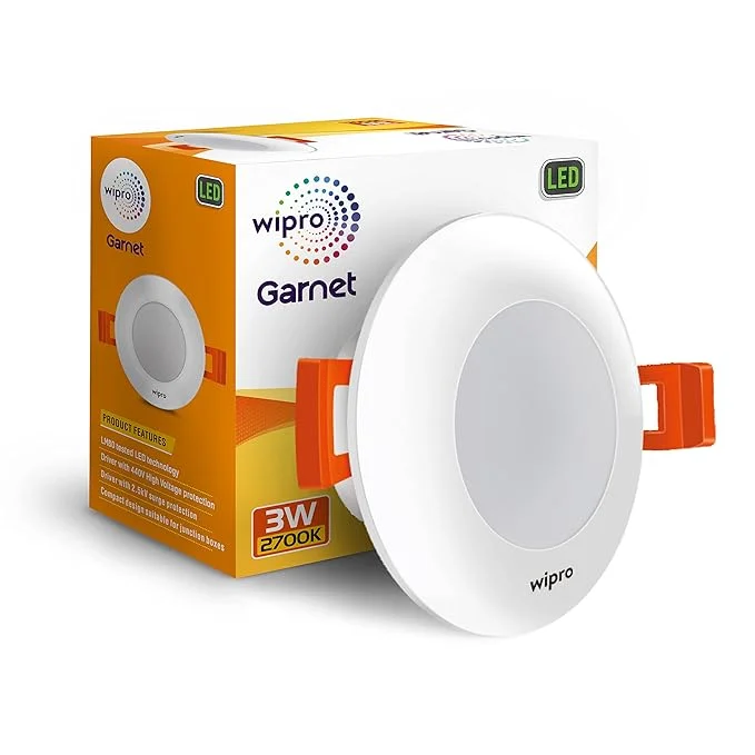 Garnet 3W Led Mini Downlight for Home & Cabinet| Warm White (2700K) | Compact Design with 120° Beam Angle | Recessed Down Light for