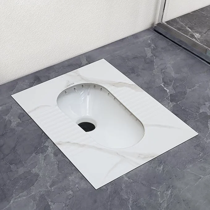 Plantex Orrisa Pan Indian Toilet for Bathroom/Household Squating Pan/Sintered Base Ceramic Sanitaryware Commode - (WC-01, White)